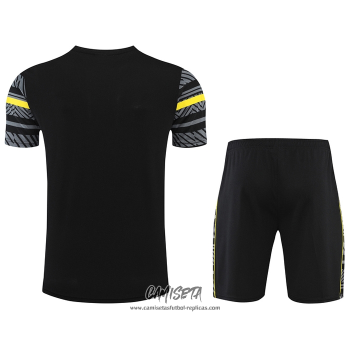 Chandal del Borussia Dortmund 2022-2023 Manga Corta Gris - Pantalon Corto